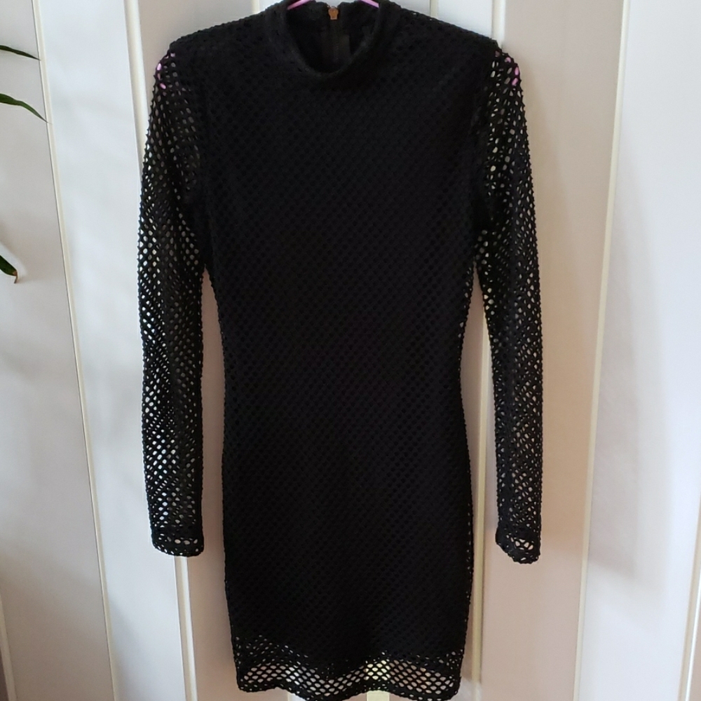 Forever21 Black fishnet dress